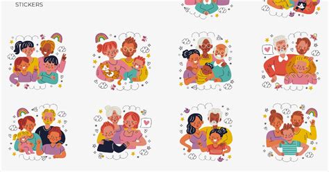 Family Stickers, Graphics - Envato Elements