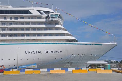 Crystal Serenity Cruise Ship Open Deck Editorial Stock Photo - Image of ...