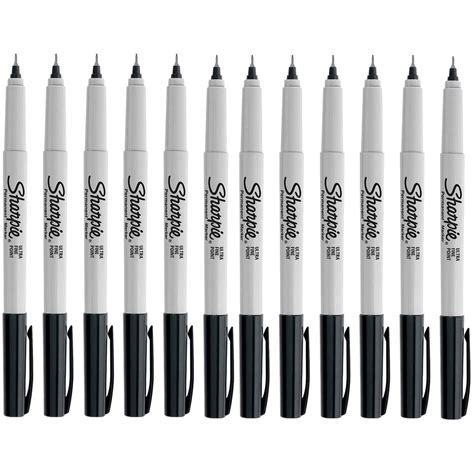 Sharpie Permanent Markers, Ultra Fine Point, Black, 12-Count - Walmart.com