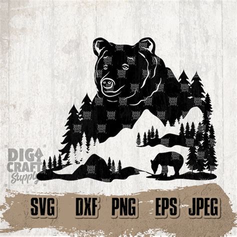 Bear Scene Outdoor Svg Outdoor Scene Svg Bear Svg Outdoor - Etsy Norway