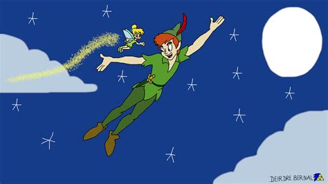 Peter Pan and Tinker Bell Flying Together by SmashGamer16 on DeviantArt