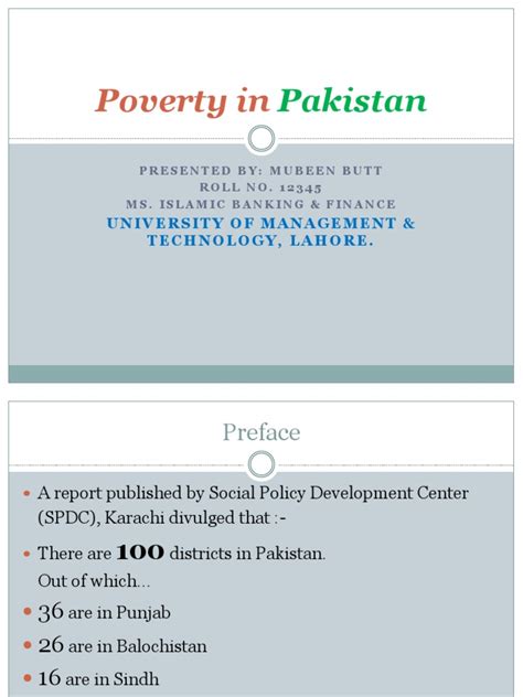 Poverty in Pakistan | PDF | Poverty Threshold | Poverty