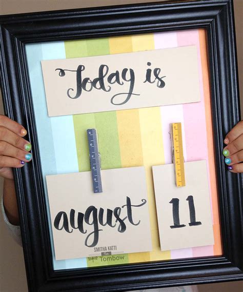 DIY Classroom Calendar by Smitha Katti - Tombow USA Blog