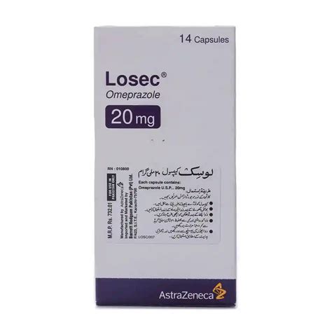 Losec 20mg Capsules Uses, Side effects & Price in Pakistan