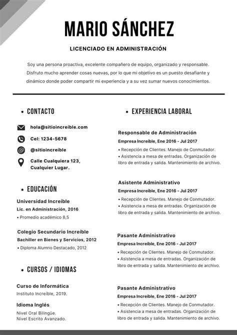 Descubrir 48+ imagen modelo de curriculum vitae para empresa - Abzlocal.mx