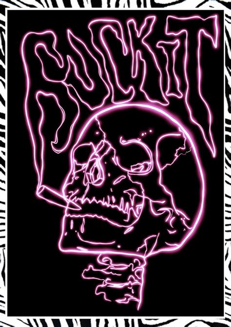 Neon Skull Art Print Skull Wall decor Skull Poster A4 A3 | Etsy