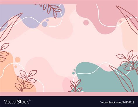 Aesthetic colorful pastel floral fluid abstract Vector Image