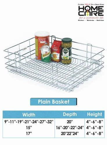 Stainless Steel Silver Multipurpose Premium Modular Plain Kitchen Basket, 1 at Rs 1200 in Jaipur