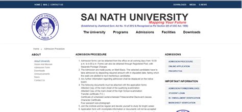 Sai Nath University Admission 2024 | Courses, Application Form, Dates ...