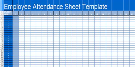 Daily Attendance Sheet Template in Excel XLS - Microsoft Excel Templates