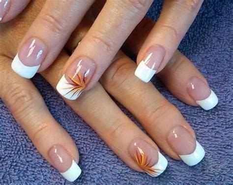 Fall colors with French nail design | French Nail designs | Pinterest | French nails ...
