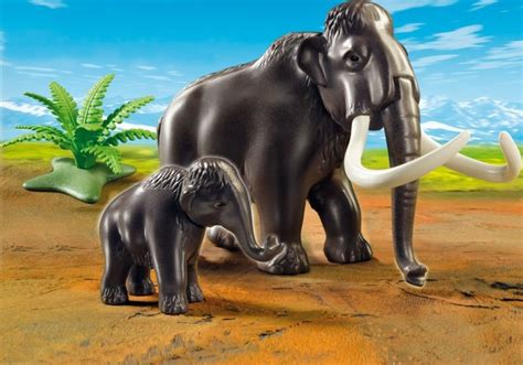 Playmobil Set: 5105 - Woolly Mammoth with Baby - Klickypedia