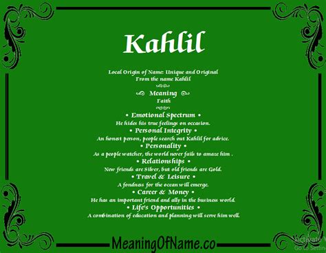 Kahlil - Meaning of Name