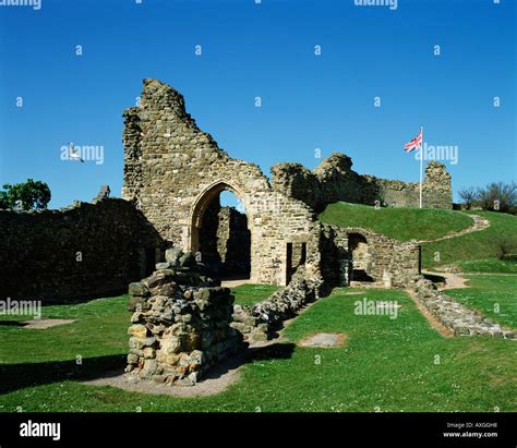 Hastings Castle ruins, West Hill, Hastings, East Sussex, England, UK ...