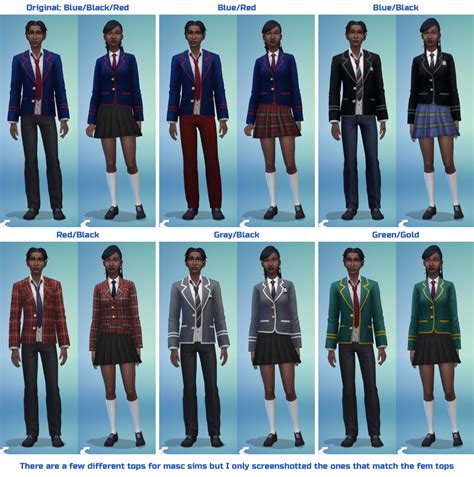 Outfits: School Colors & Better Outfits – IlexSims