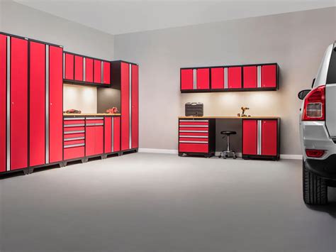 NewAge Pro Series 6 Piece Cabinet Set with Wall Base Cabinets and Lockers 53236 – Garage ...