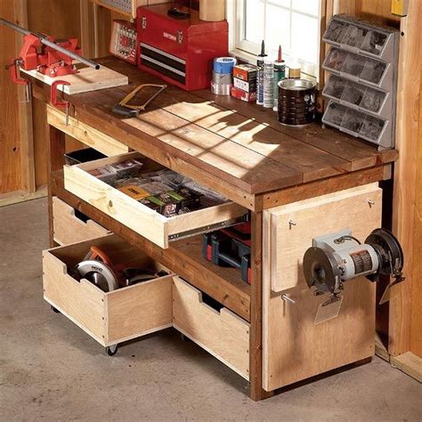 Workshop Storage Ideas Workbenches 56 (With images) | Garage work bench, Diy workbench, Workshop ...