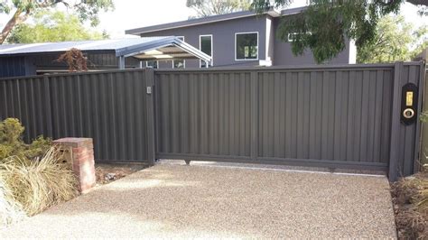 1800 high Colorbond fencing with Sliding gate, FAAC Gate Automation System, 9 digit security key ...