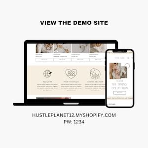 Minimalist Shopify Theme Template Boutique Shopify Ecommerce Website Template Theme Shopify ...