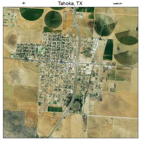 Aerial Photography Map of Tahoka, TX Texas