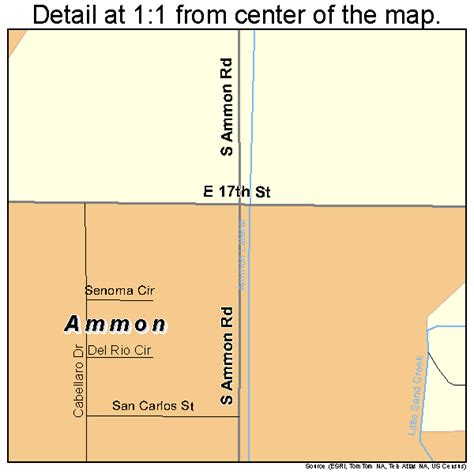 Ammon Idaho Street Map 1601990