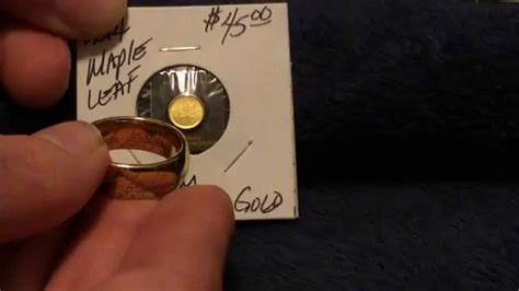 One Gram Gold Maple Leaf Coin: Comparative Study - YouTube