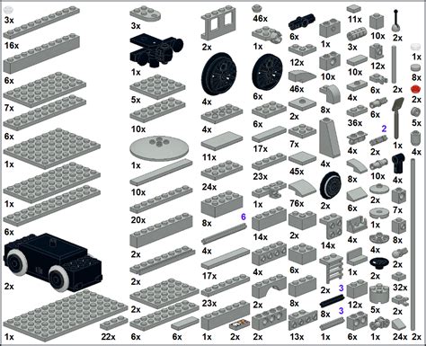 BR52 steam engine in grey to be build out of LEGO® bricks