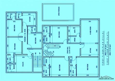 Villa and Apartments Layout Plan - Corner Plot with 600 sqm Area