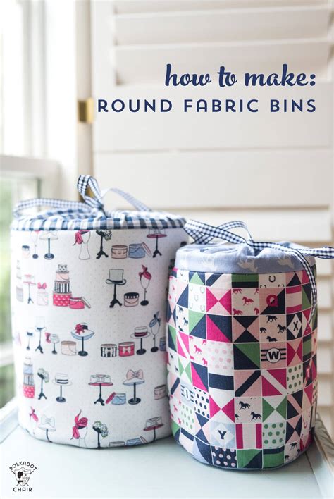 DIY Fabric Storage Bins Sewing Pattern - The Polka Dot Chair