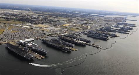 Nine Flat Tops at US Navy base Naval Station Norfolk, December 20, 2012 ...