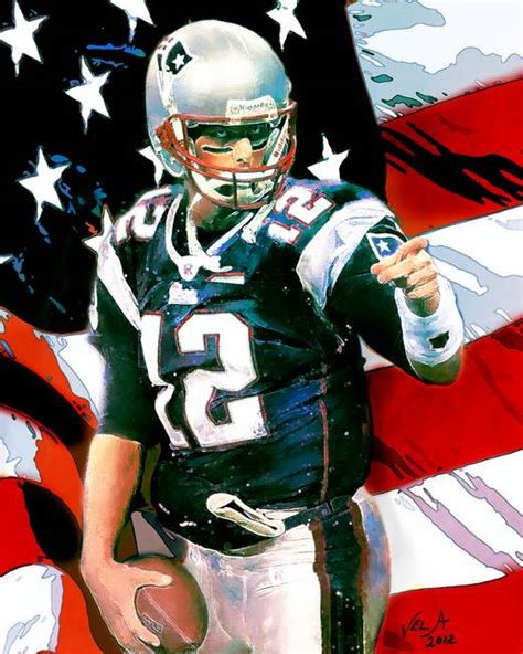 NFL, Tom Brady, New England Patriots Art by Edward Vela