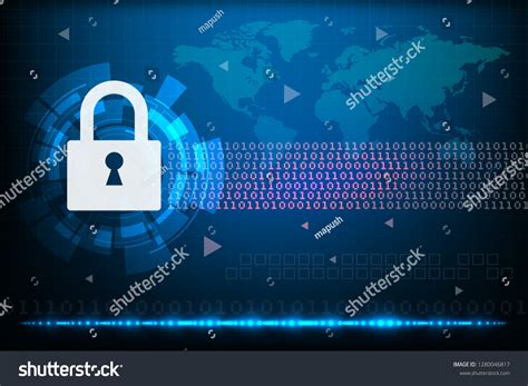 Cyber Security Concept Abstract Technology Backgrounds Stock Vector ...