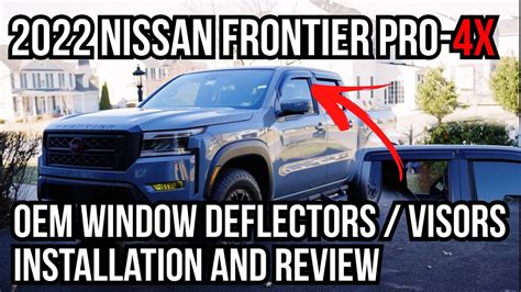 2022+ Nissan Frontier - OEM Window Deflectors / Visors Installation #nissanfrontier - YouTube