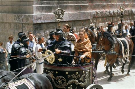 The Roman Senate. Connie Nielsen as Lucilla and Joaquin Phoenix as Emperor Commodus in ...