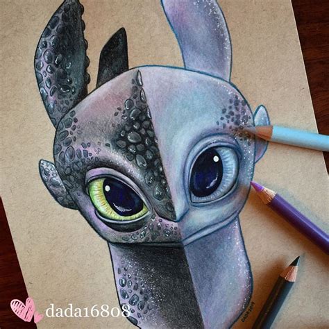 Toothless vs. Light Fury (Drawing by Dada16808 @Instagram) #HowToTrainYourDragon #TheHidden ...