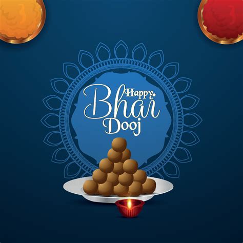 Happy bhai dooj celebration greeting card, bhai dooj festival of india ...