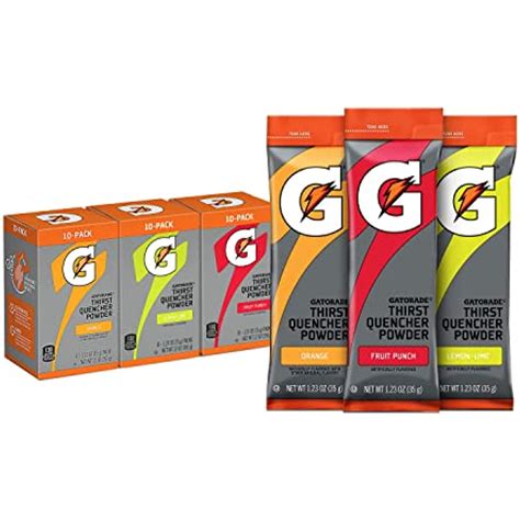 Gatorade Thirst Quencher Powder Sticks, 3 Flavor Variety Pack, (30 Pack ...