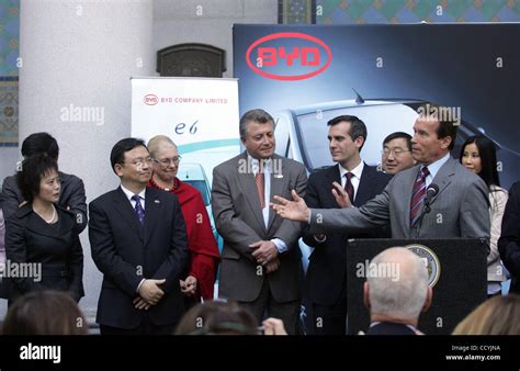 Wang Chuanfu, chairman of Chinese manufacturer BYD Auto Company Limited (BYD) joins California ...