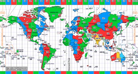 Standard Time Zone chart of the World in 2021- map presentation ...