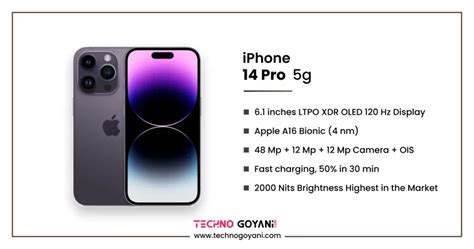 Apple IPhone 14 Pro Specifications - Techno Goyani