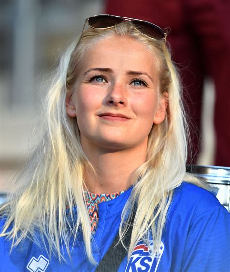 Hot Blonde Woman from Iceland. Hot Football Fans, Football Cheerleaders, Football Girls ...
