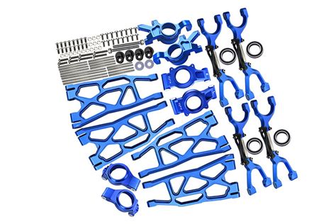 GPM Complete (Blue) Aluminum Suspension upgrade (96pc set) for X-Maxx