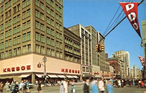 Looking North On Famous Woodward Avenue Detroit, MI