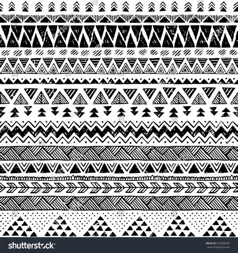 Black White Tribal Vector Seamless Pattern Stock Vector (Royalty Free ...