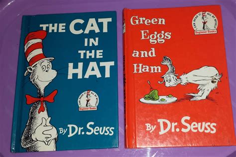 The Cat In The Hat and Green Eggs And Ham Dr Seuss Vintage Children's Books