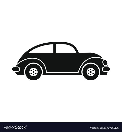 Car icon black image Royalty Free Vector Image