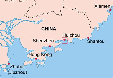 Huizhou China Map