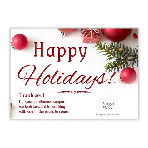 Holiday Wishes Corporate Holiday Card