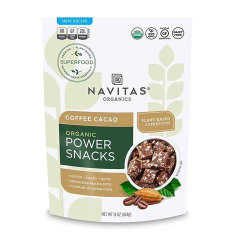 Navitas Organics Superfood Power Snacks, Coffee Cacao, 16 oz. Bag — Organic, Non-GMO, Gluten ...