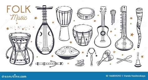 Ethnic, Folk Music Festival Vector Poster, Background. Different Music ...